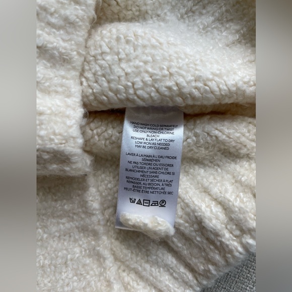 Anthropologie Pilcro Wide Turtleneck  Sweater In Cream/Ivory Size M - Picture 10 of 16